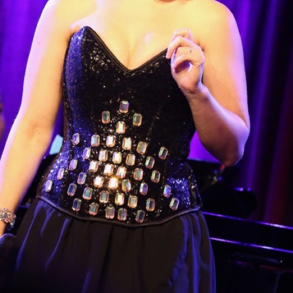 Custom sequin and crystal extreme boned corset - Picture 3 of 8